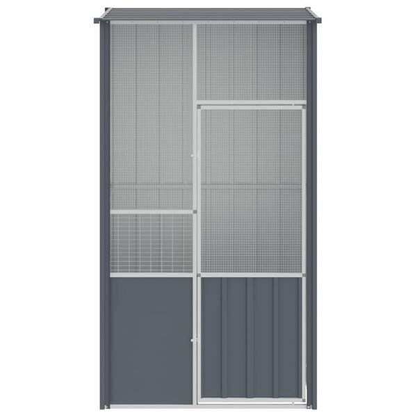 Bird Cage Bird House Outdoor Aviary Budgie Cage Galvanised Steel 115x78x200cm