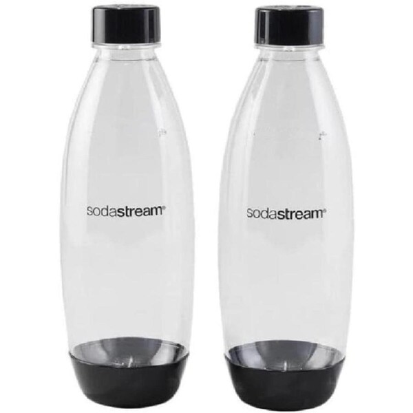 SodaStream Fuse 1L Twin Pack Bottles - Black