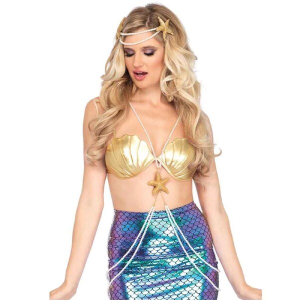 Mermaid Pearl Starfish Body Harness