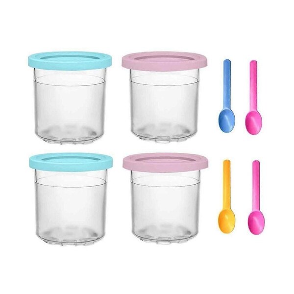 JOYBUY 4pcs Ice Cream Pint Cups - Storage Jar Replacements for Ice Cream Maker