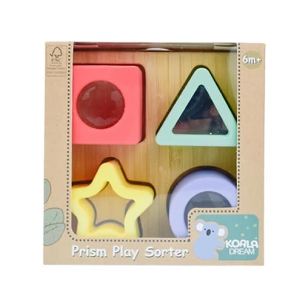 Koala Dream Colourful Silicone Prism Play Shape Sorter Sensory Toy 6m+