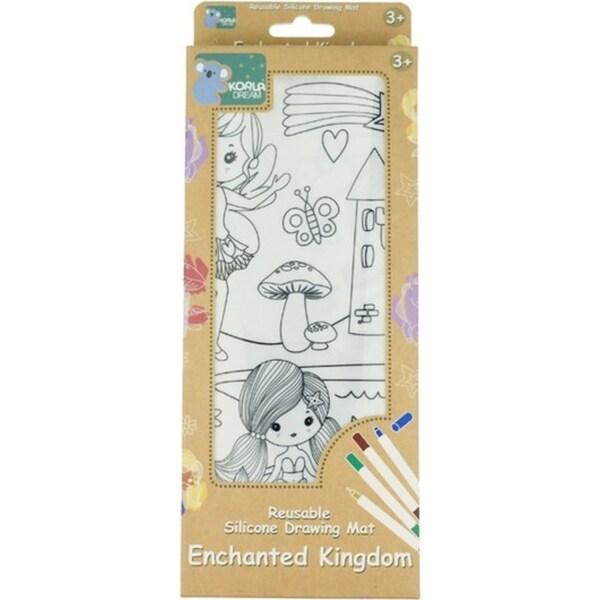 Koala Dream Reusable Silicone Drawing Mat & Markers Enchanted Kingdom 3y+