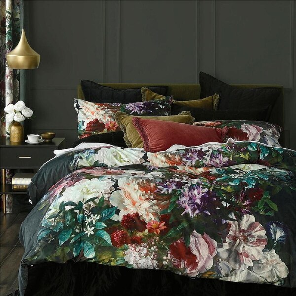 MM Linen Florenza 250 TC Cotton Percale Quilt Cover Set Queen Bed