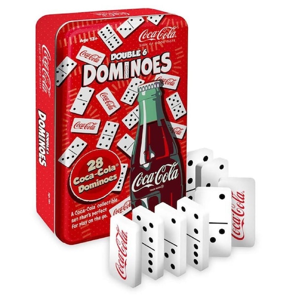 Coca-Cola Double 6 Dominoes Tin