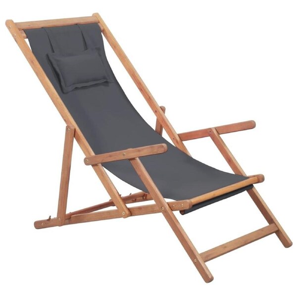 Portable Garden Chair Beach Recliner Folding Outdoor Camping Patio 60x127x95cm
