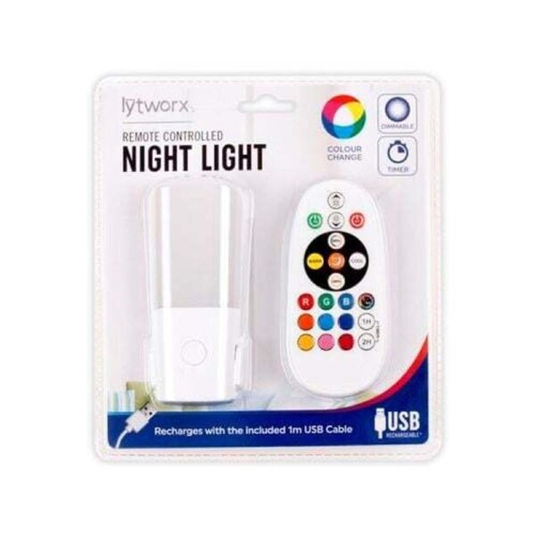 Lytworx 65450 Remote Controlled Light-Colour Change USB w B-OP In PDQ 95x30x25mm