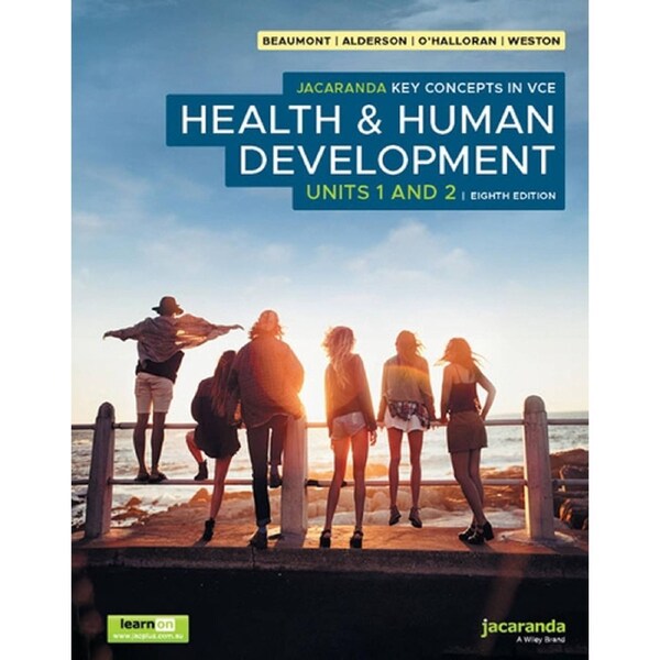 Jacaranda Key Concepts in VCE Health & Human Development Units 1 and 2 8e, learnON & Print