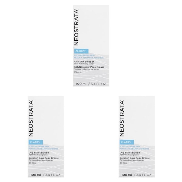 3x Neostrata 100ml Glycolic Acid Oily Blemish-Prone Skin Care Solution Clarify