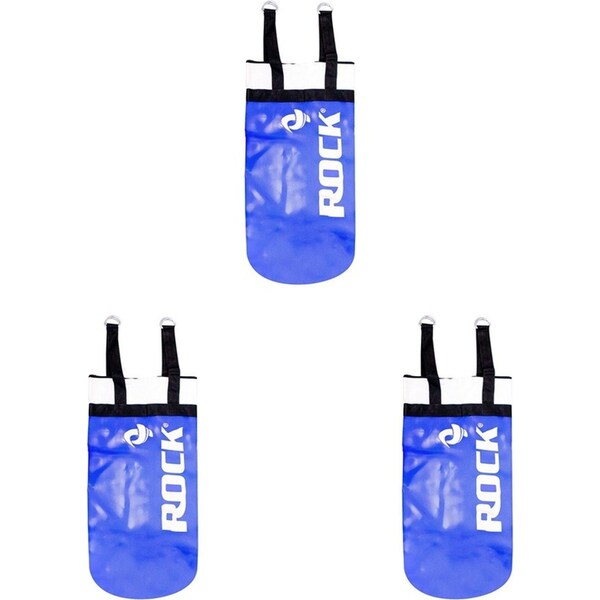 3x Rock Portable 3ft Unfilled Punching Boxing Bag Premium Grade Sports/Gym Blue
