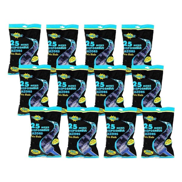 300pc Truvalue Disposable Razors Twin Blade Hair Shaving Trimmer For Men