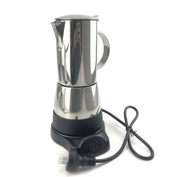 Mornest Electric Moka Coffee Maker Stainless Steel NEW Italian Classic Espresso 6 Cups