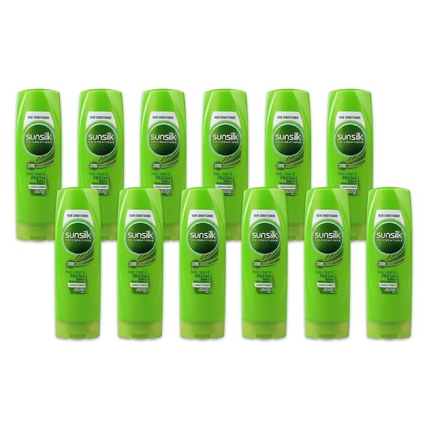 12x Sunsilk 160ml Co Creations Lively Clean & Fresh Nourishing Hair Conditioner