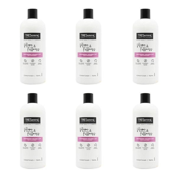 6x Tresemme 750ml Womens Lightweight Volume & Fullness Hair Care Conditioner