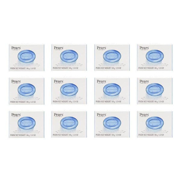 12x Pears Pure & Gentle 100g Transparent Bar Soap w/ Mint Extracts Bath Cleanser