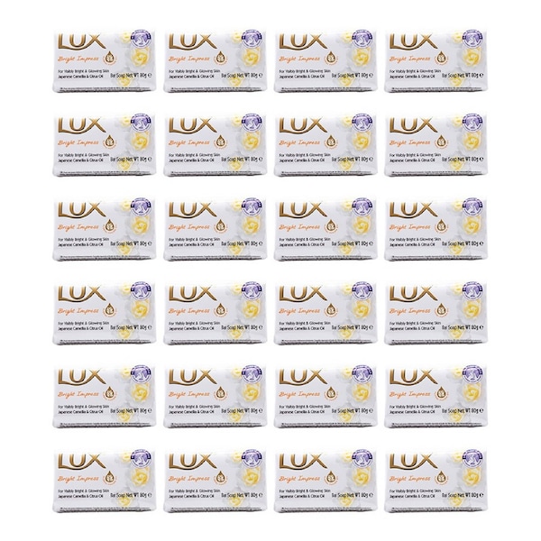 24x Lux 80g Bar Soap Japanese Camellia & Citrus Oil Body Wash Bright Impress