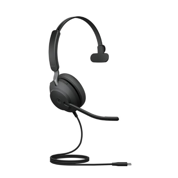 Jabra Evolve2 40 SE Wired USB-C MS Mono Headset, 360 BusyLight, Noise Isolationg Ear Cushions, 2Yr Warranty, Plug-and-play 24189-899-899