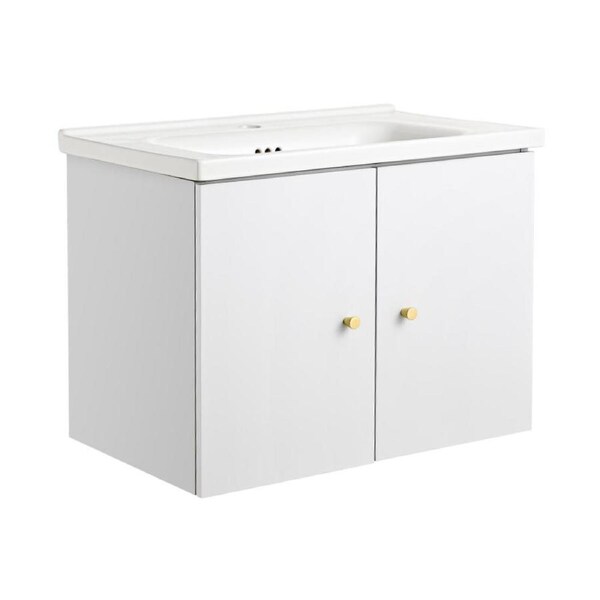Simplus Bathroom Vanity Unit 600mm Wall Hung Basin Cabinet for Home Bathroom Washroom
