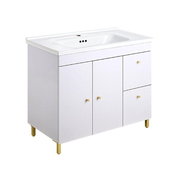 Simplus Bathroom Vanity Unit 900mm Freestanding Basin Cabinet for Home Bathroom Washroom