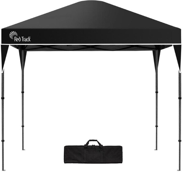 RED TRACK 3x3m Ultra Compact Folding Gazebo, Carry bag, Portable Outdoor Popup Marquee for Camping Beach, Black
