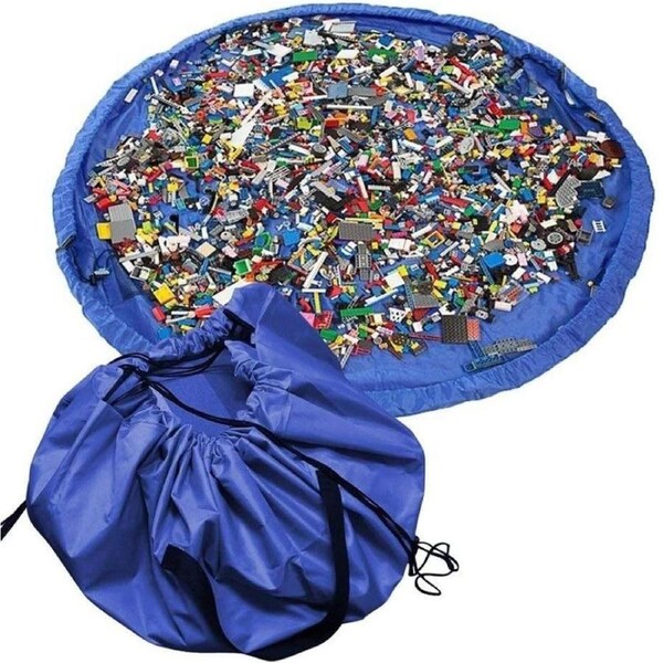 Toy Storage Bag, Children Play Mat, Large Tidy Bag, Foldable Baby Kids Rug, Portable Child Toys Organizer, Drawstring Bag (150cm)