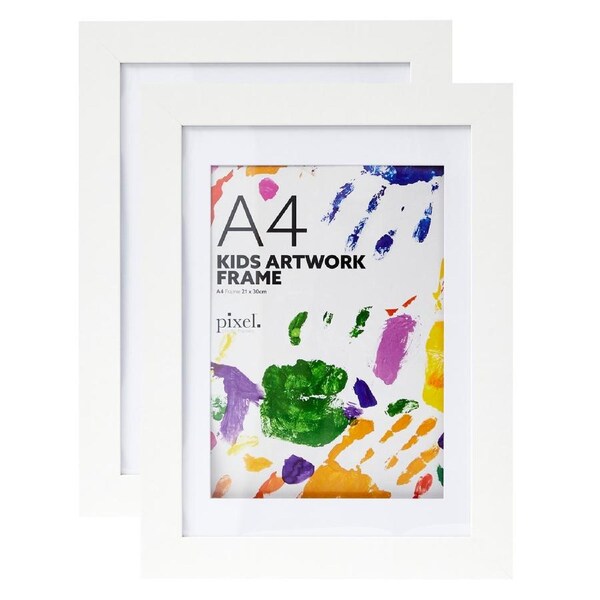 Cooper & Co. Set of 2 A4 DIY Kids Art Frame White