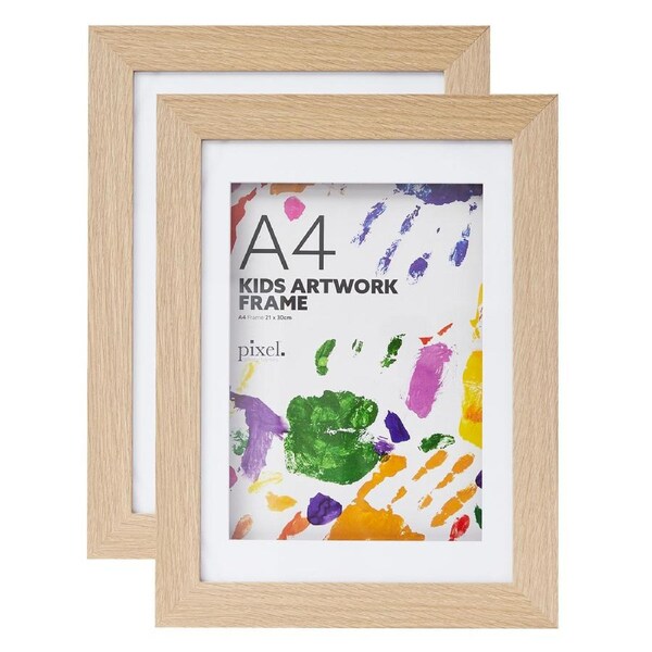 Cooper & Co. Set of 2 A4 DIY Kids Art Frame Natural