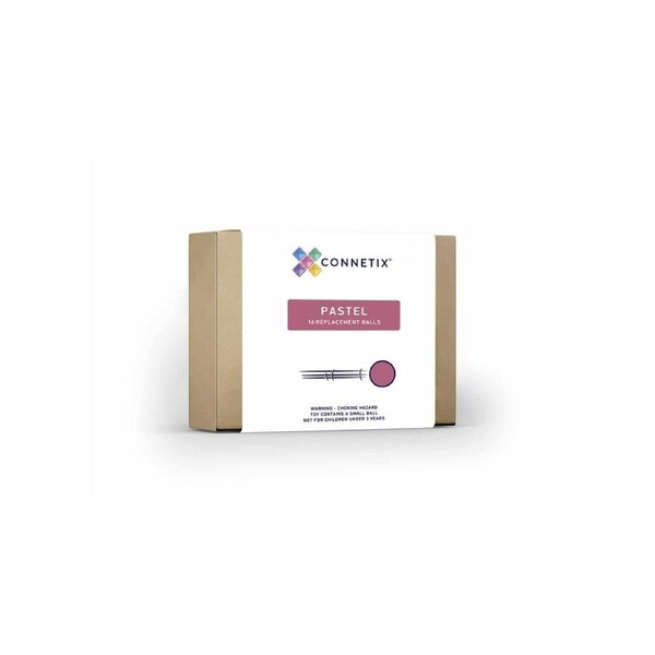 CONNETIX Magnetic Tiles Pastel Ball Pack, 16 Pieces
