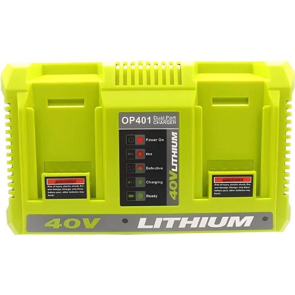Dual Charger for Ryobi 36V 40V Battery Charger BPL3626 BPL3640 OP4040 BCL3620
