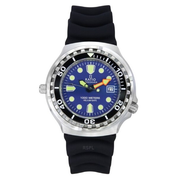 RATIO FreeDiver Version 03 Helium Safe 1000M 1038EF102V-BLU-V03 Mens Watch