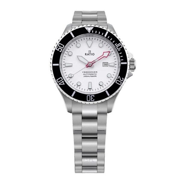 RATIO FreeDiver Stainless Steel White Dial Automatic RTFL833 200M Ladies Watch