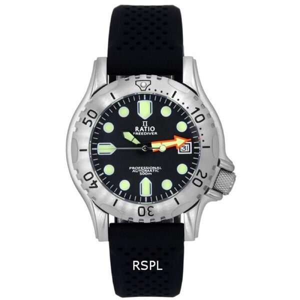 RATIO FreeDiver Professional Black Dial Automatic RTF015 500M Analog Mens Watch