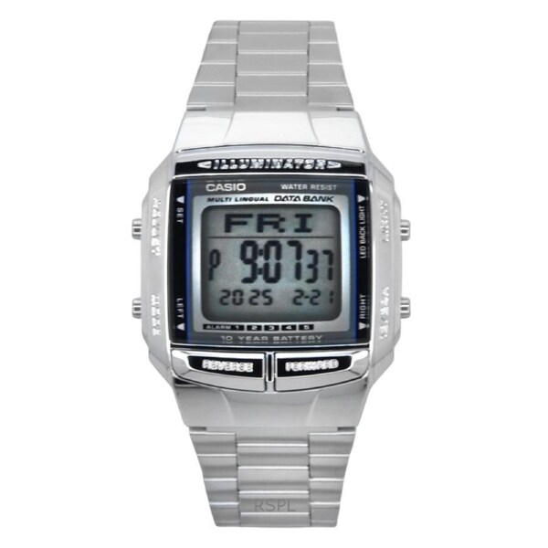 Casio Multi Lingual Databank Illuminator Dual Time Alarm DB-360-1A Mens Watch