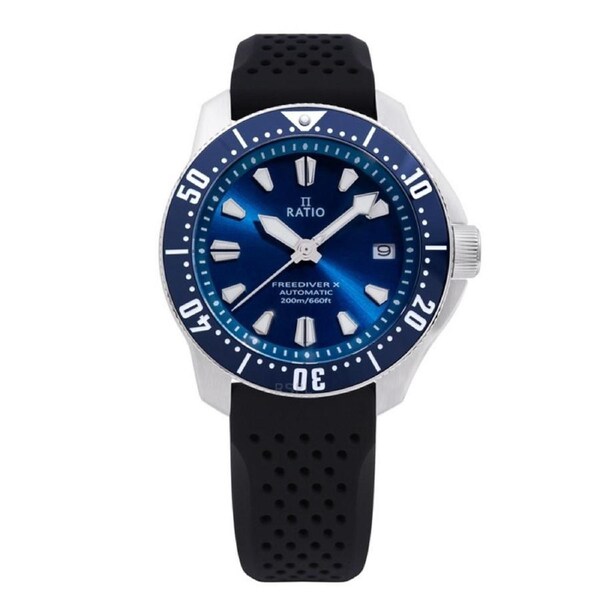 RATIO FreeDiver X Ocean Blue With Ceramic Inlay Automatic RTX003 200M Mens Watch