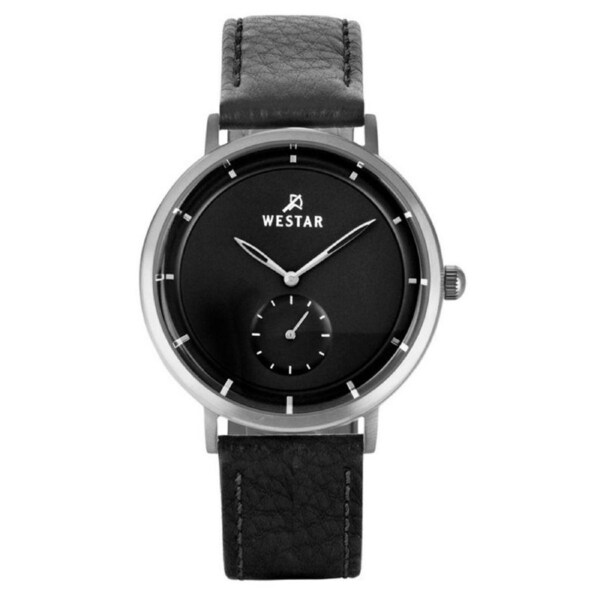 Westar Profile Leather Strap Black Dial Quartz 50246STN103 Men's Watch