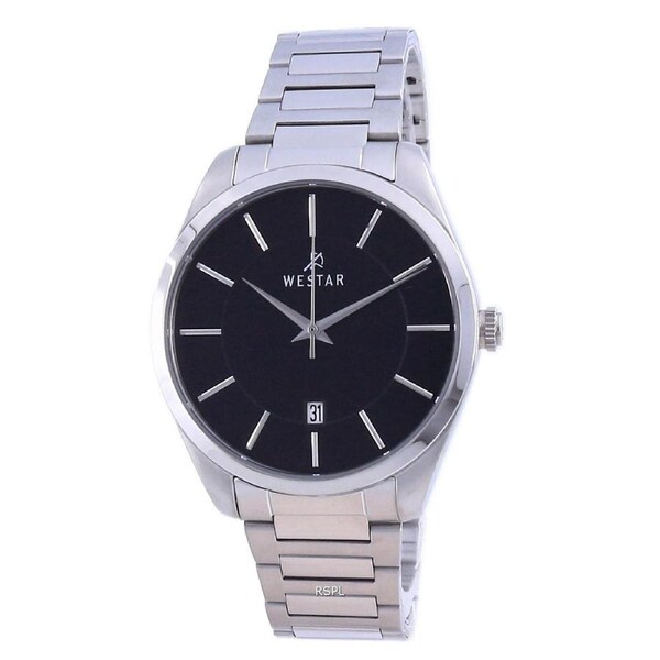 Westar Black Dial Stainless Steel Quartz 50213 STN 103 Men's Watch