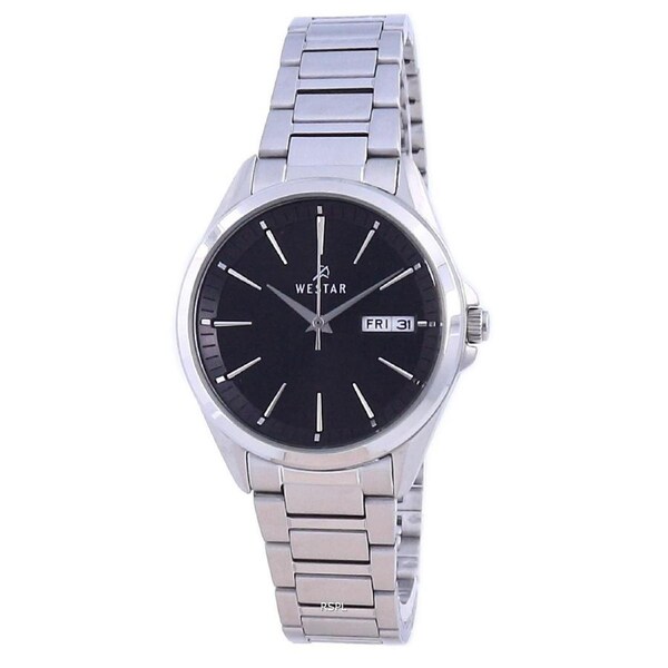 Westar Black Dial Stainless Steel Quartz 40212 STN 103 Women's Watch