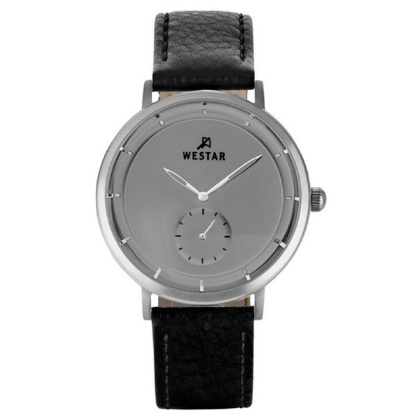 Westar Profile Leather Strap Grey Dial Quartz 50246STN106 Men's Watch