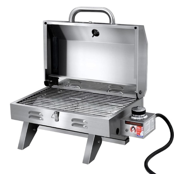 Portable Gas BBQ Grill 12000 BTU Foldable Camping Outdoor LPG 60.5x32x58.5cm