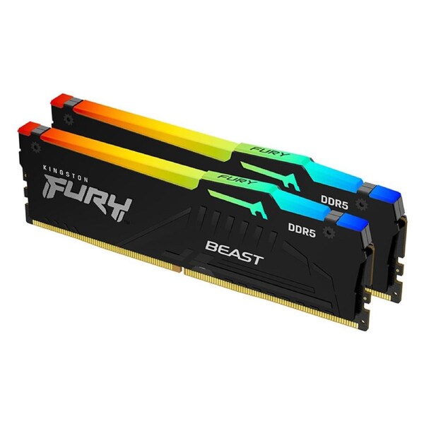 Kingston 32GB (2x16GB) KF560C36BBE2AK2-32 Fury Beast RGB 6000MHz CL36 DDR5 RAM