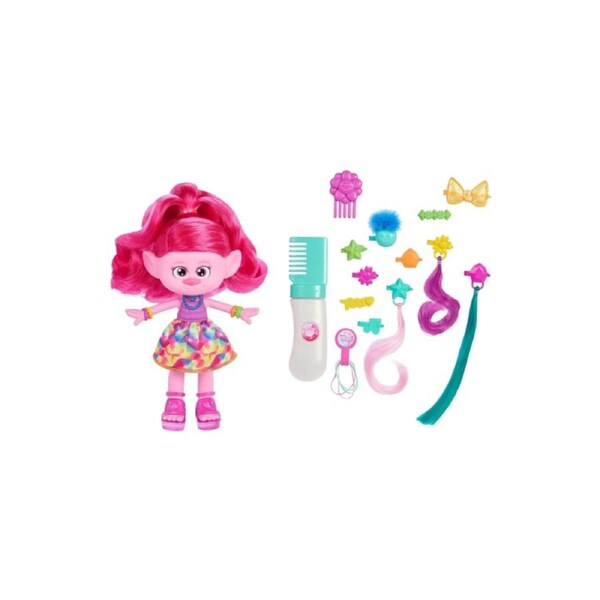 Mattel DreamWorks Trolls Queen Poppy Doll 15+ Accessories Glitter Comb
