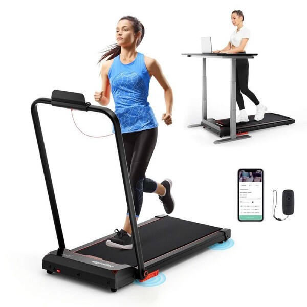 Costway Folding Electric Treadmill LED Screen APP Control Exercise Running Walking Machine Home Gym Black