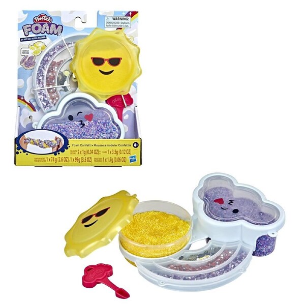 Play-Doh Foam Confetti Mixing Kit Non-Toxic Tactile Toy for Kids 4+