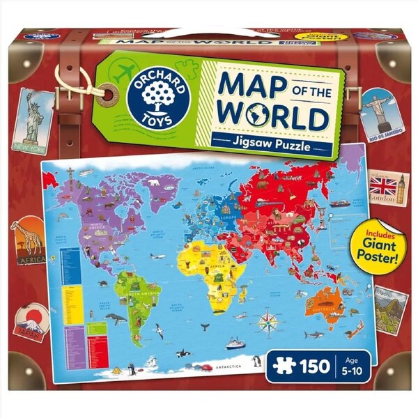 Orchard Toys - Map of the World Puzzle 150pc