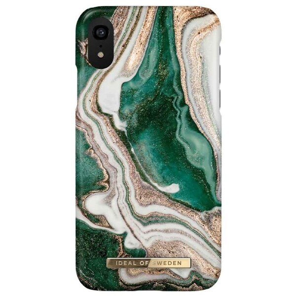 Ideal Of Sweden Fashion Case (Suits iPhone 11/XR) - Golden Jade Marble