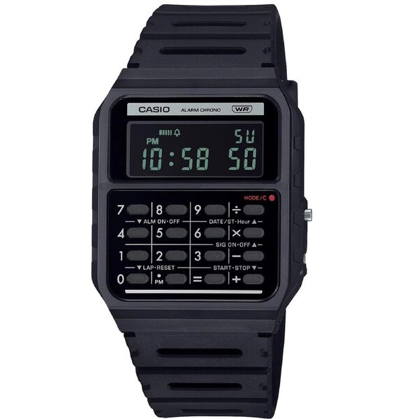 Casio Black Unisex Reverse LCD Retro Digital Calculator Watch CA-53WB-1B
