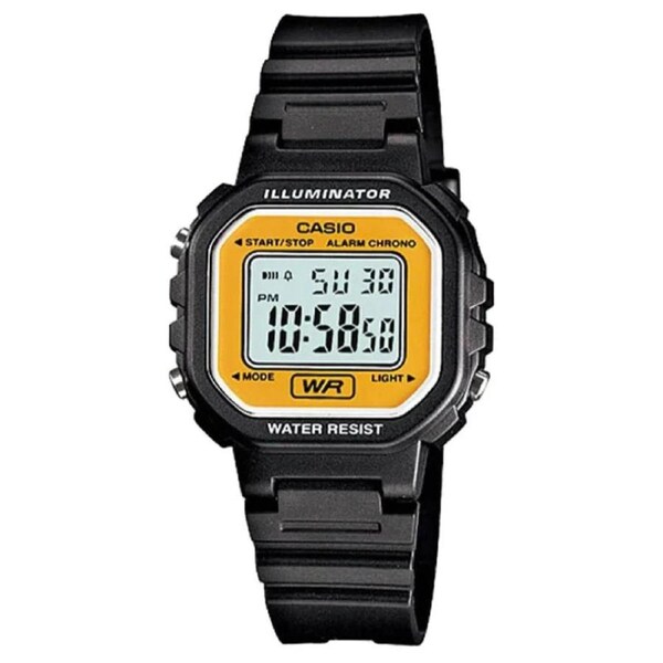 Casio Black/Gold Pop Series Small Kid's Multifunction Digital Watch LA-20WH-9A