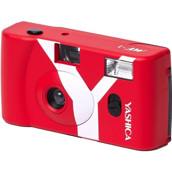 Yashica MF-1 Snapshot Reusable 35mm Film Camera - Y Edition (Red)