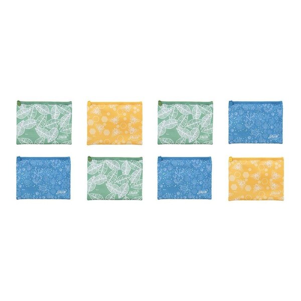 8x Celco We Mean Green Enviro Recycle Plastic Eco-Friendly Pencil Cases Assorted