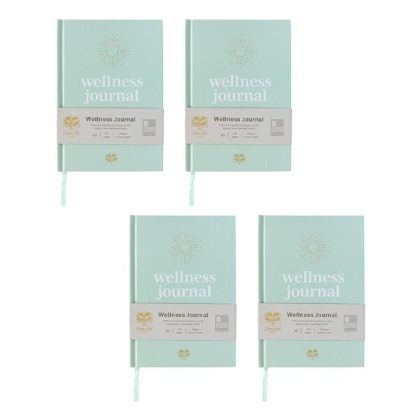 4x Spirax Platinum Inspo A5 100gsm Paper Hardcover Journal 192 Page Wellness