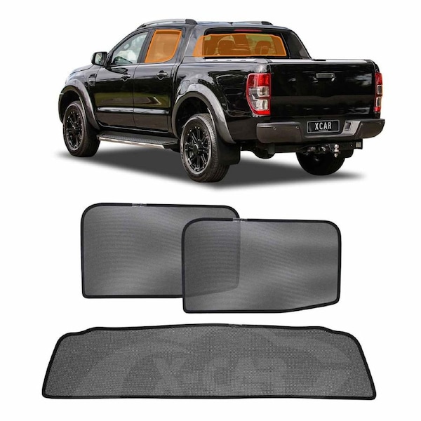Window Sun Shades for Ford Ranger 2011-2022 Car Custom Rear Windscreen Shade Sun Blind Mesh